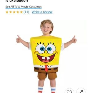 Sponge bob costume only wore 1 time.
